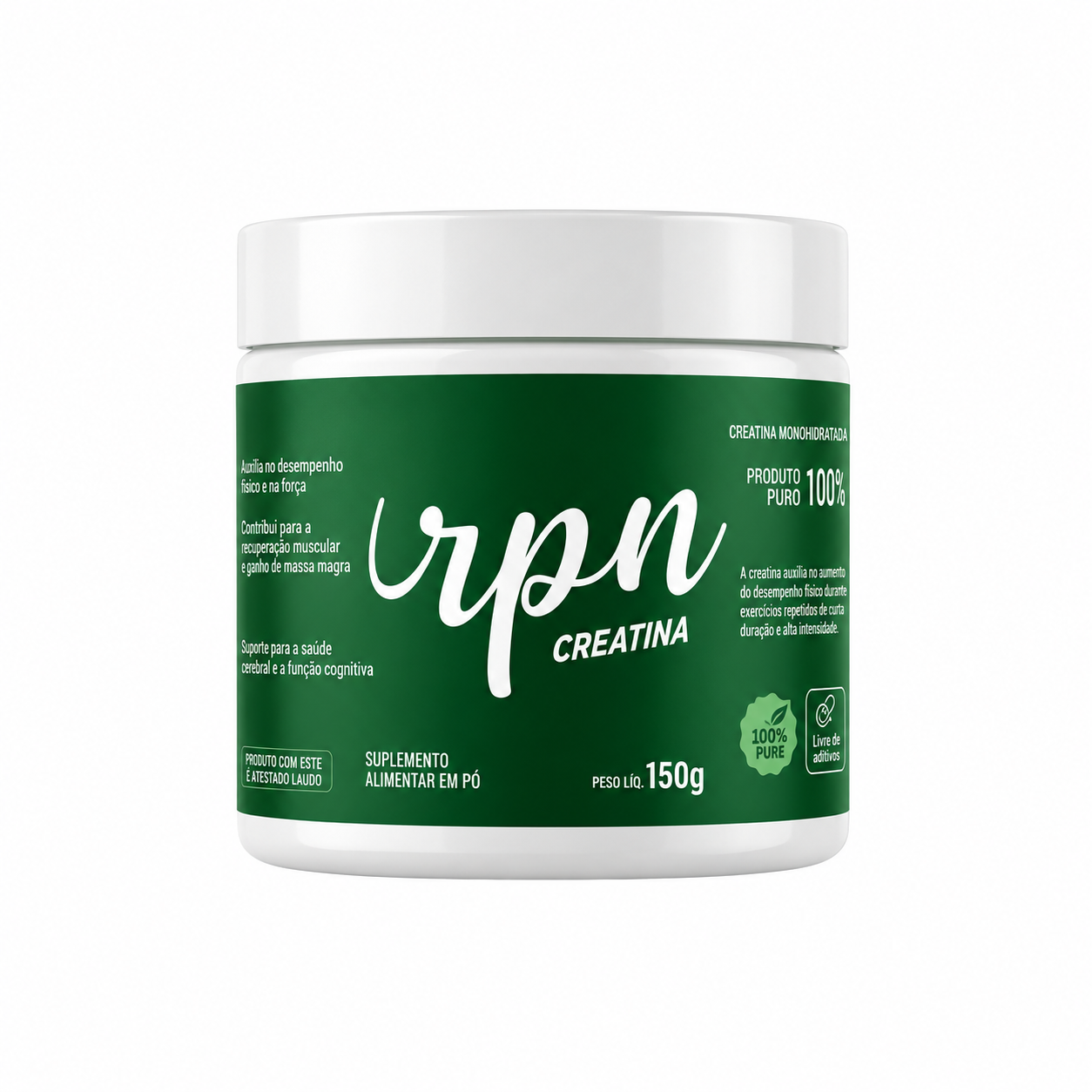 Creatina Rpn Laudo 100% Pureza E Teste De Estabilidade 150g