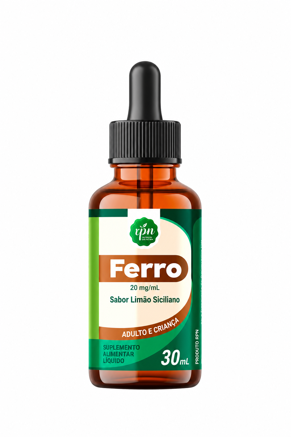 Ferro L&iacute;quido Suplemento Alimentar Sabor Lim&atilde;o Siciliano